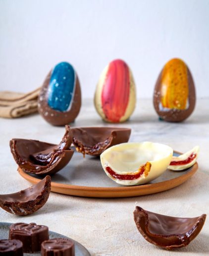 Huevos gourmet artesanales con cascaras rellenas 270g